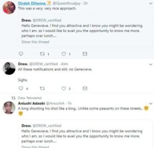 Man asks Genevieve out on Twitter