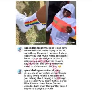 Speed Darlington questions Teni's sexuality