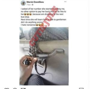 Man ties lady’s braids in a bus for refusing to give him her phone number