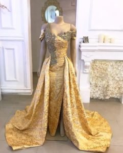 gold dinner gown