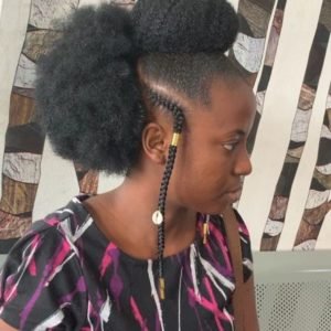 simple natural hair style