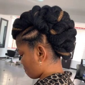 Natural hair with kinky attachment