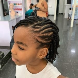 side weaving hairstyle forkids