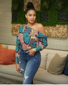 Ankara top with jeans