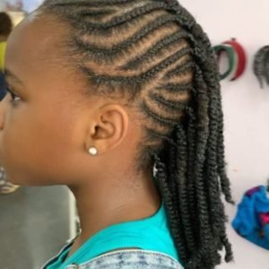 side weaving hairstyle