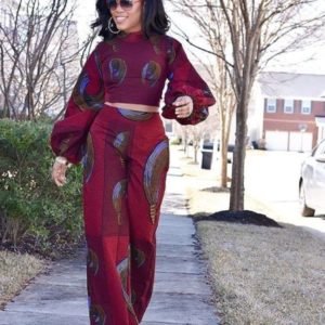long ankara gown with slit