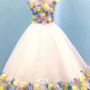 colorful flower girl dress