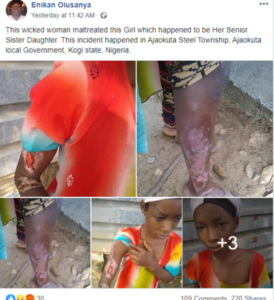 Woman pours hot water on niece 