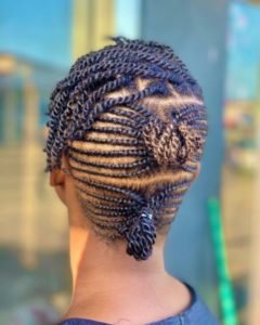 natural hair corn row