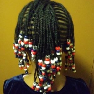 kids hair with beads